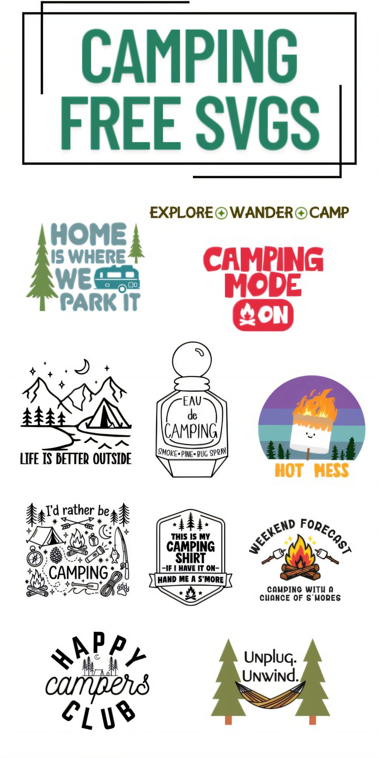 Campfire ‘Better Outside’ camping SVG mug mockup