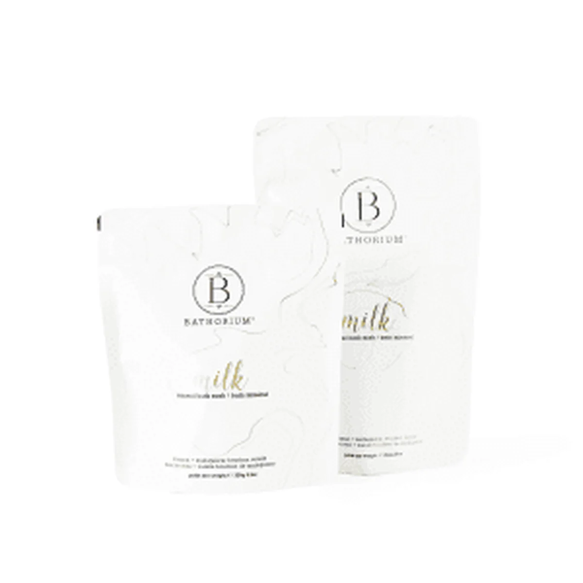 Bathorium milk coconut vanilla mineral bath soak white pouches