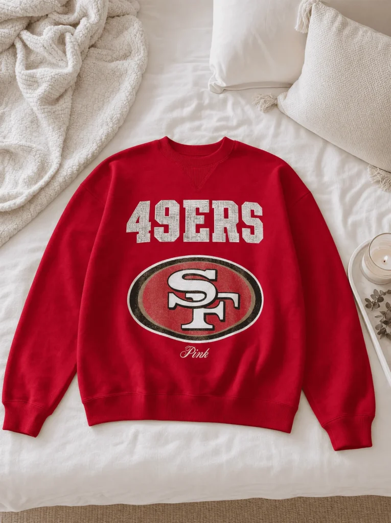 PINK x NFL collection game day apparel with rhinestone team logos